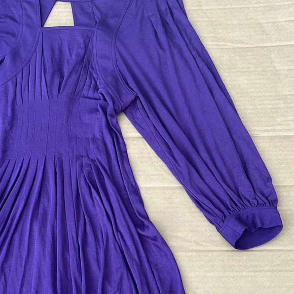 ⭐️ Bogo⭐️🦋 New Bcbg Max Sz XS purple bubble arm  A line dress - Picture 5 of 14